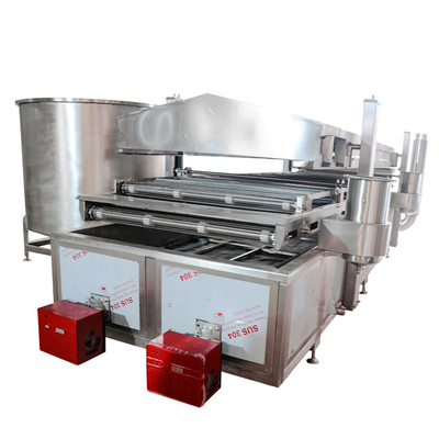 Máquina de freír industrial de acero inoxidable 304 doble de 300 kg/h