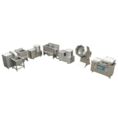 Ss304 100 kg/h Línea de producción de papas fritas Embalaje