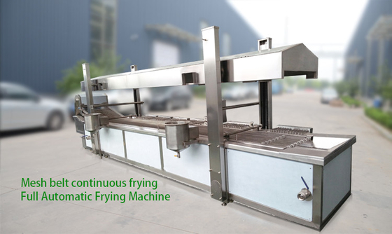 Máquina de freír industrial de 500 kg/h para pollo de gas natural y patatas fritas