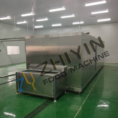 SUS304 Máquina de congelación de alimentos de 2000 kg/h Máquina de congelación rápida para mariscos