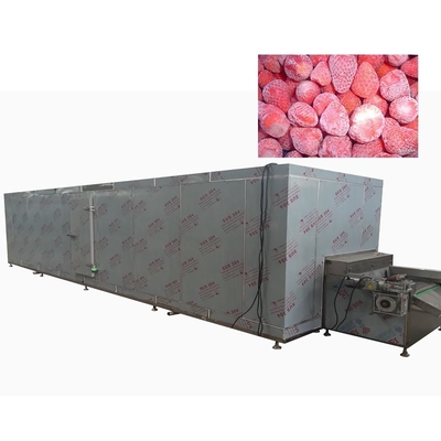Máquina de congelación continua de frutas y alimentos refrigerada por aire 1800 kg/h