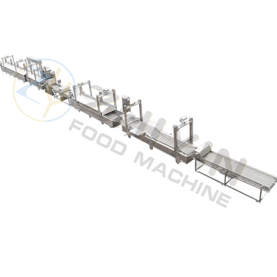 1000 kg/h Línea de procesamiento de papas fritas de 12 mm de corte 380 V