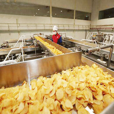 SUS304 Línea de producción de papas fritas frescas 2000 kg/h Calentamiento externo