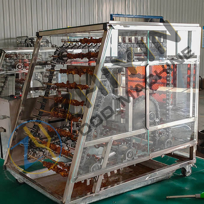 Calentamiento eléctrico máquina de barbacoa ajustable a velocidad automática 64-104